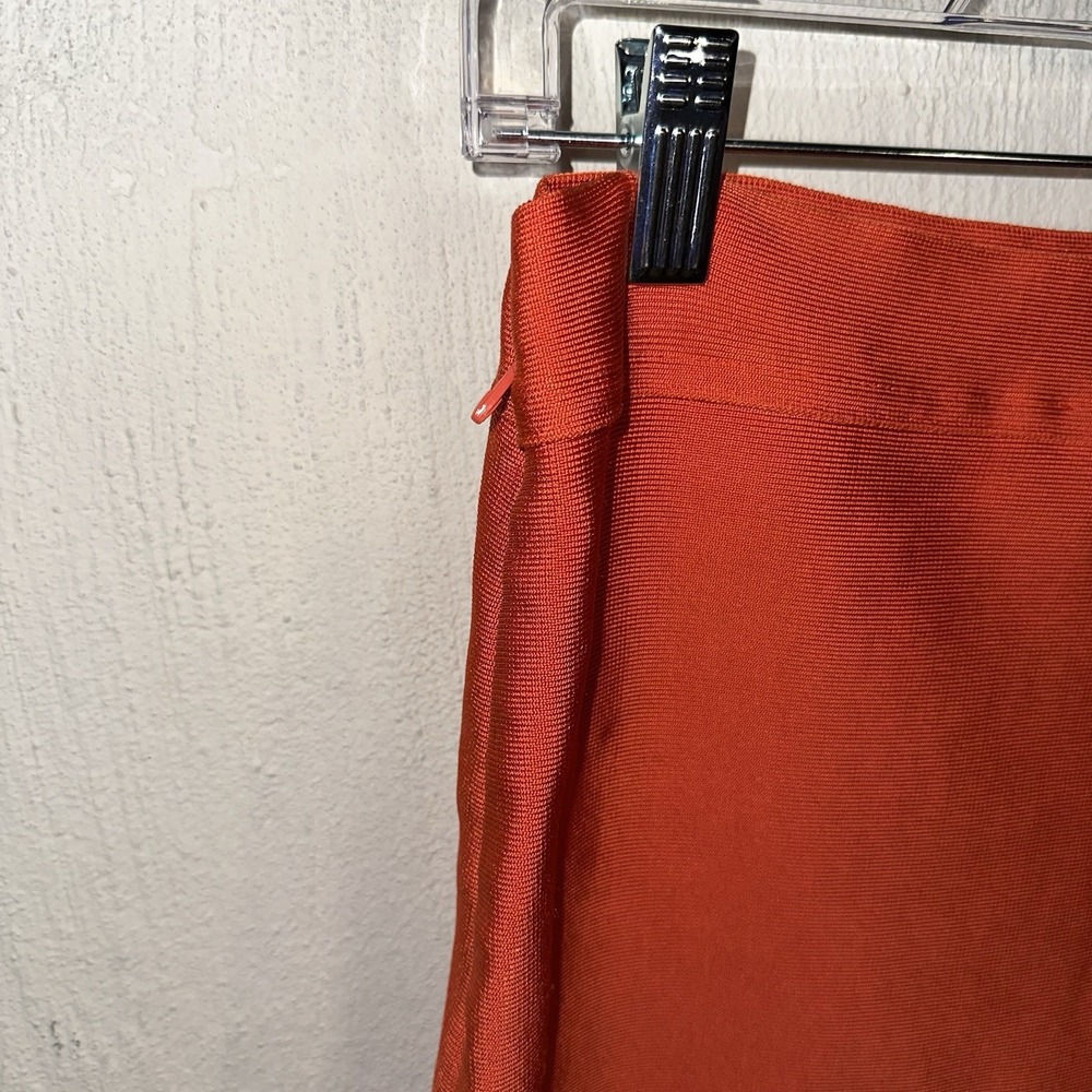 Herve Leger X Forever 21 Flamingo Orange Bandage Skirt Size Small XXL - Picture 4 of 5